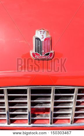 Red, Chevrolet, Bel Air, 1957, Len Yerkes, classic car, car, automobile, antique, classic, Rotary Club, classic Car Show, Laguna Beach, California