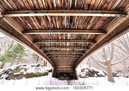 Texture Underneath Central Park Bridge