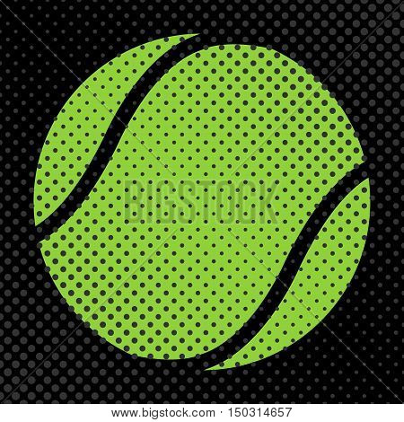 Sports background Ball for the game of tennis halftone effect and space for your text vector illustration.
