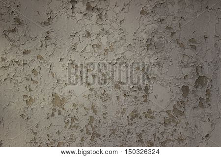 Very old wall covered with paint that collapses shalushitsya crack