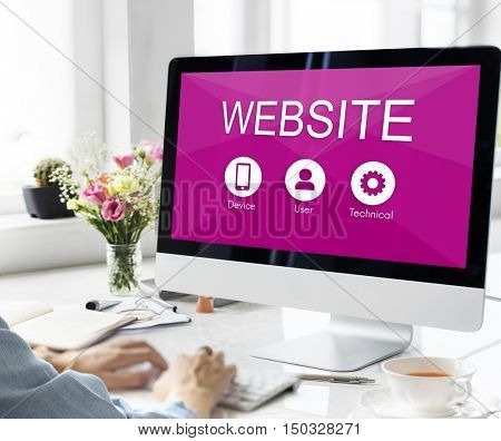 Website Data Network Application Concept