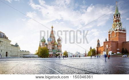 Panorama of Red Square in Moscow Russia