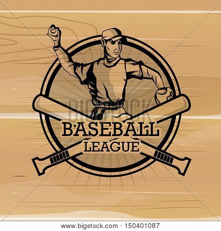 basebal leaguel related icons emblem vector illustration design