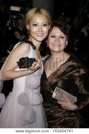 Adriana Barraza and Rinko Kikuchi at the Paramount Pictures' 2007 Golden Globe Award After-Party held at the Beverly Hilton Hotel in Beverly Hills, USA on January 15, 2007.