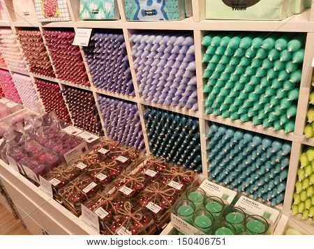 Candles Of Differnet Colours
