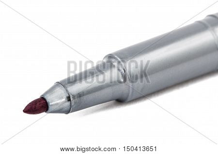 Felt-tip pen marker highlighte close-upr isolated on white with clipping path