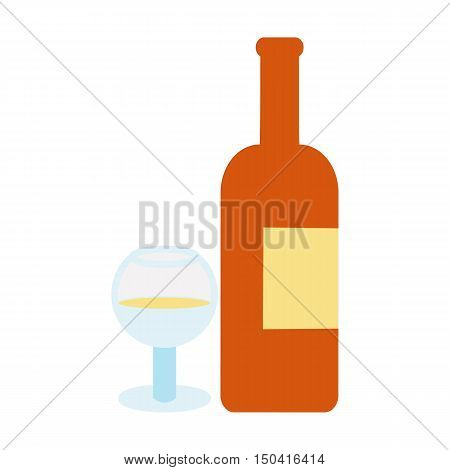 Alchohol flat icon. Illustration for web and mobile.