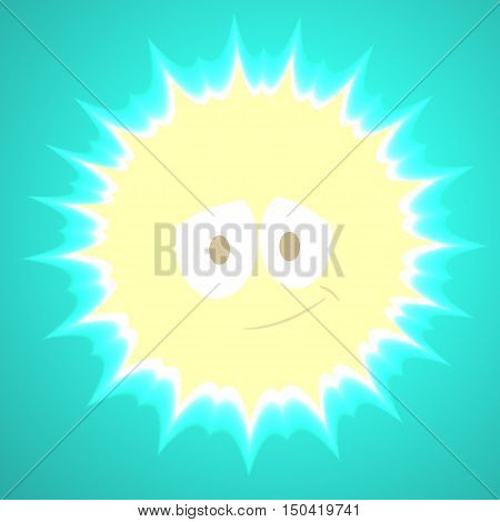 cute sun smiling icon for web or print