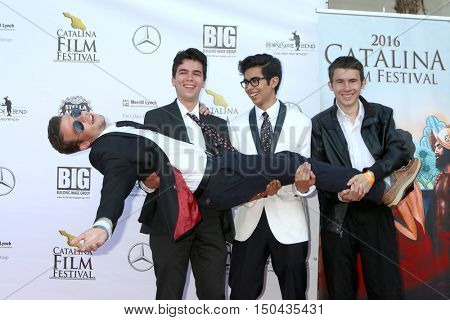 LOS ANGELES - OCT 1:  Brendan Mokler, Cameron Penn, Ricardo Crespo, John Collison at the Catalina Film Festival - Saturday at the Casino on October 1, 2016 in Avalon, Catalina Island, CA
