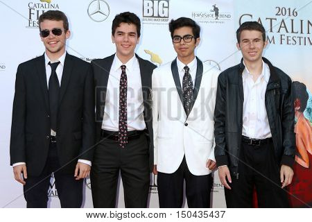 LOS ANGELES - OCT 1:  Brendan Mokler, Cameron Penn, Ricardo Crespo, John Collison at the Catalina Film Festival - Saturday at the Casino on October 1, 2016 in Avalon, Catalina Island, CA