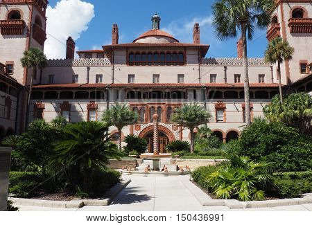 courtyard at Flagler College in St. Augustine Florida
