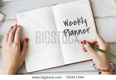 Weekly Planner Organizer Plan Concept