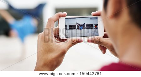 Breakdance Freestyle Hip-Hop Streetdance Teenager Concept