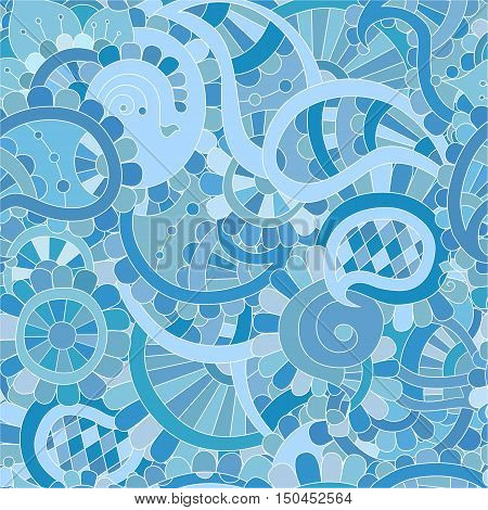 abstract beautiful colored buta seamless pattern, indian paisley motifs, vector illustration