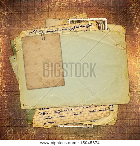 Abstrakti antiikin ruskea tausta Scrapbooking tyyli