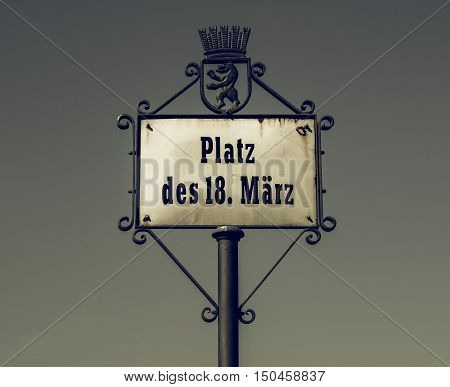 Vintage Looking Street Sign