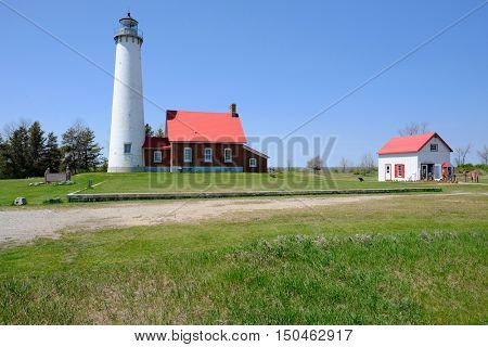 Tawas Point Lighthouse, built in 1876, Lake Huron, Michigan, USA