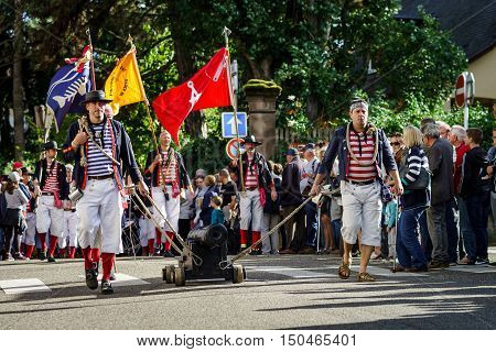 Editorial, 02Nd October 2016: Barr, France: Carnival And Parade Throught The Streets. Fancy-dress Ha