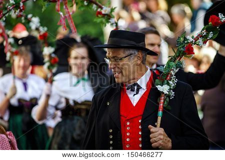 Editorial, 02Nd October 2016: Barr, France: Carnival And Parade Throught The Streets. Fancy-dress Ha