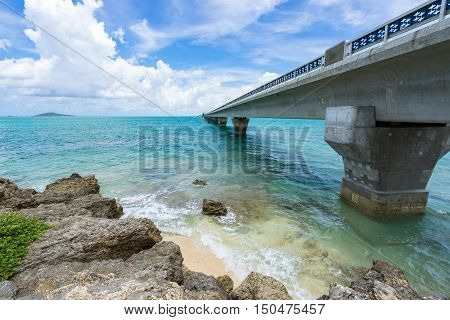 Ikema Bridge in Miyako Island of Okinawa, Japan.