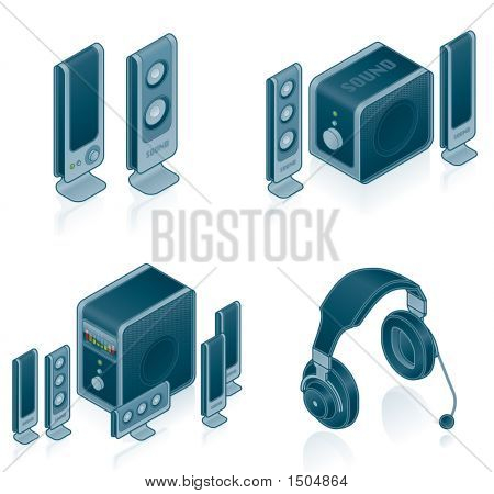 Hardware počítače ikony Set - návrhové prvky 57C
