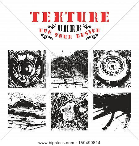 Stock vector set of texture background. Mystical environment