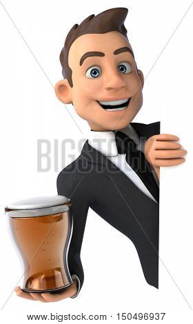 Fun businessman - 3D Illustration
