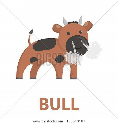 Bull cartoon icon. Illustration for web and mobile.