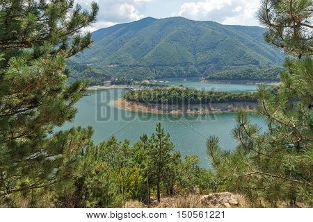 Meander of Vacha (Antonivanovtsy) Reservoir, Rhodopes Mountain, Bulgaria