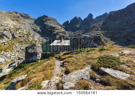 Panoramic view of The Scary lake and Kupens peaks, Rila Mountain, Bulgaria