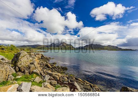 Beautiful view of Lofoten Islands in Norway
