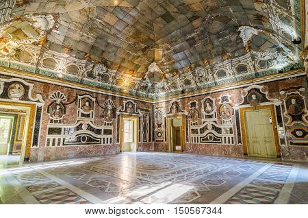 Interior Of The Villa Palagonia Is A Patrician Villa In Bagheria, Near Palermo In Sicily, Southern I