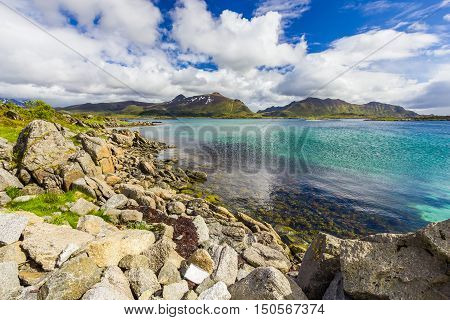 Beautiful view of Lofoten Islands in Norway