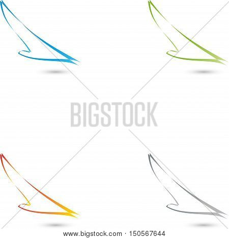 Bird Phoenix logo, colored, bird in flight