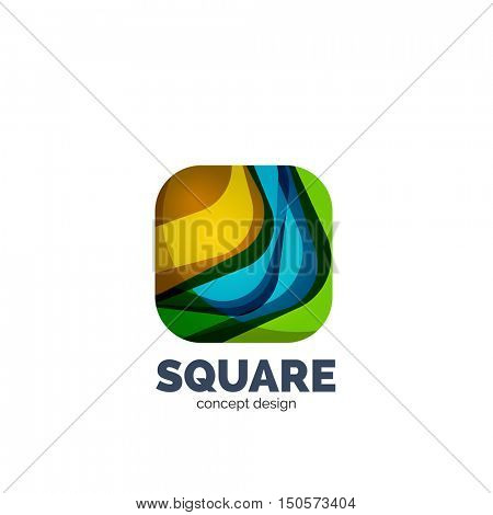 Vector abstract square logo, business icon