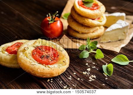 Mini Pizzas With Camembert And Tomato