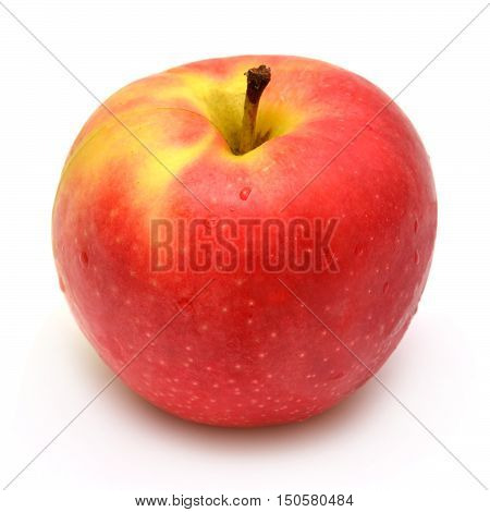 Red apple isolated on white background. Fruit.
