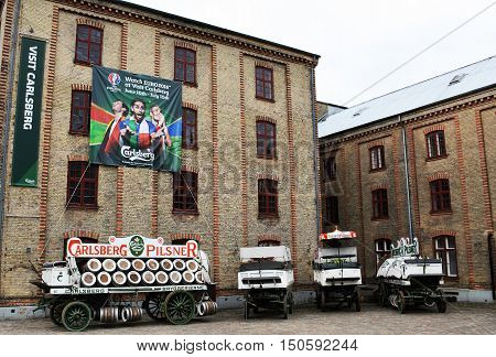 COPENHAGEN, DENMARK - JUNE, 2016 : Calsberg Brewery is one of the top tourist attractions in the Copenhagen.