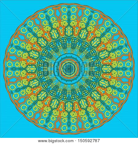 Flourish tiled floral geometric seamless pattern. Abstract oriental background. Wonderland ornament motives of the paintings of arabic mandala. Aribic fabric pattern.