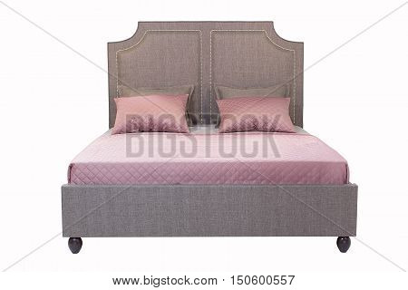 double bed isolated under the white background