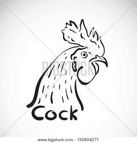 Vector of hand sketch a head on a white background. Animal fram design.