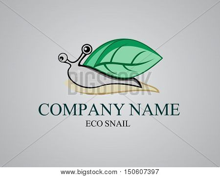 stock logo illustration ecology green of slow  snail