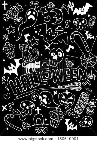 Doodle Halloween Holiday Background