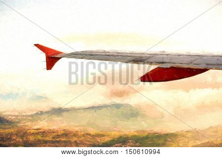 Left wing with winglet of a commercial narrow-body aircraft