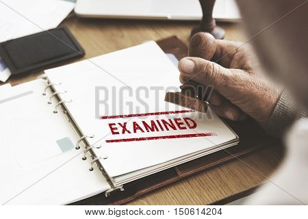 Examined Authorised Certified Verified Approve Concept