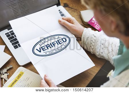 Verified Certified Affirm Authorised Approve Concept