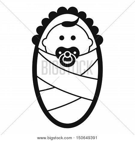 Newborn icon in simple style on a white background vector illustration