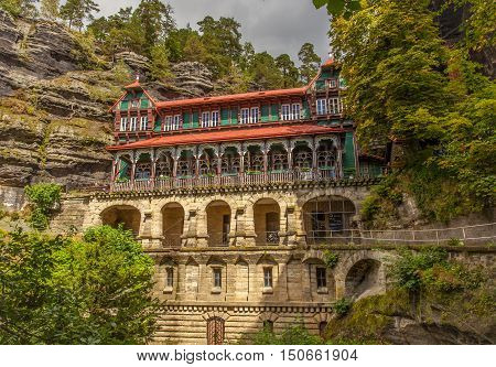 Prebischtor Landscape In Bohemian Switzerland Czech Republic Europe