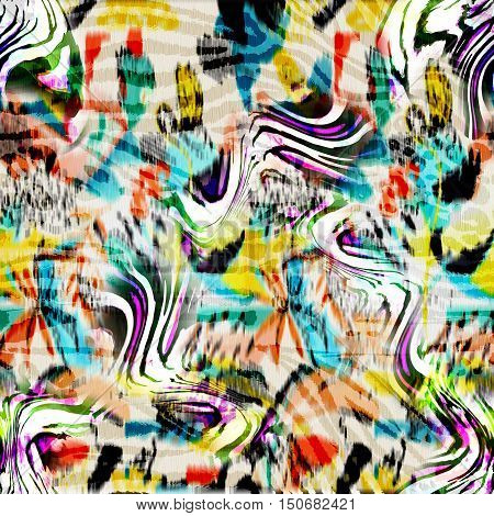 illustration of seamless pattern with leopard skin. Leopard background. Panther seamless pattern. Animal seamless pattern. Fashion textile print. Animal wallpaper.