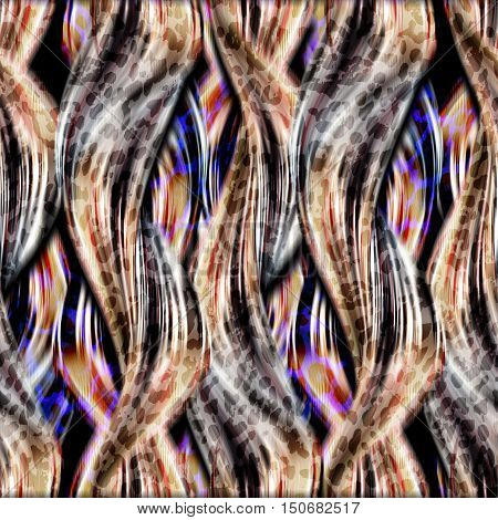 illustration of seamless pattern with leopard skin. Leopard background. Panther seamless pattern. Animal seamless pattern. Fashion textile print. Animal wallpaper.